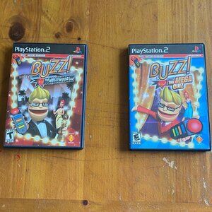 Buzz The HollyWood Quiz And the Mega Guiz Playstation 2 Video Game